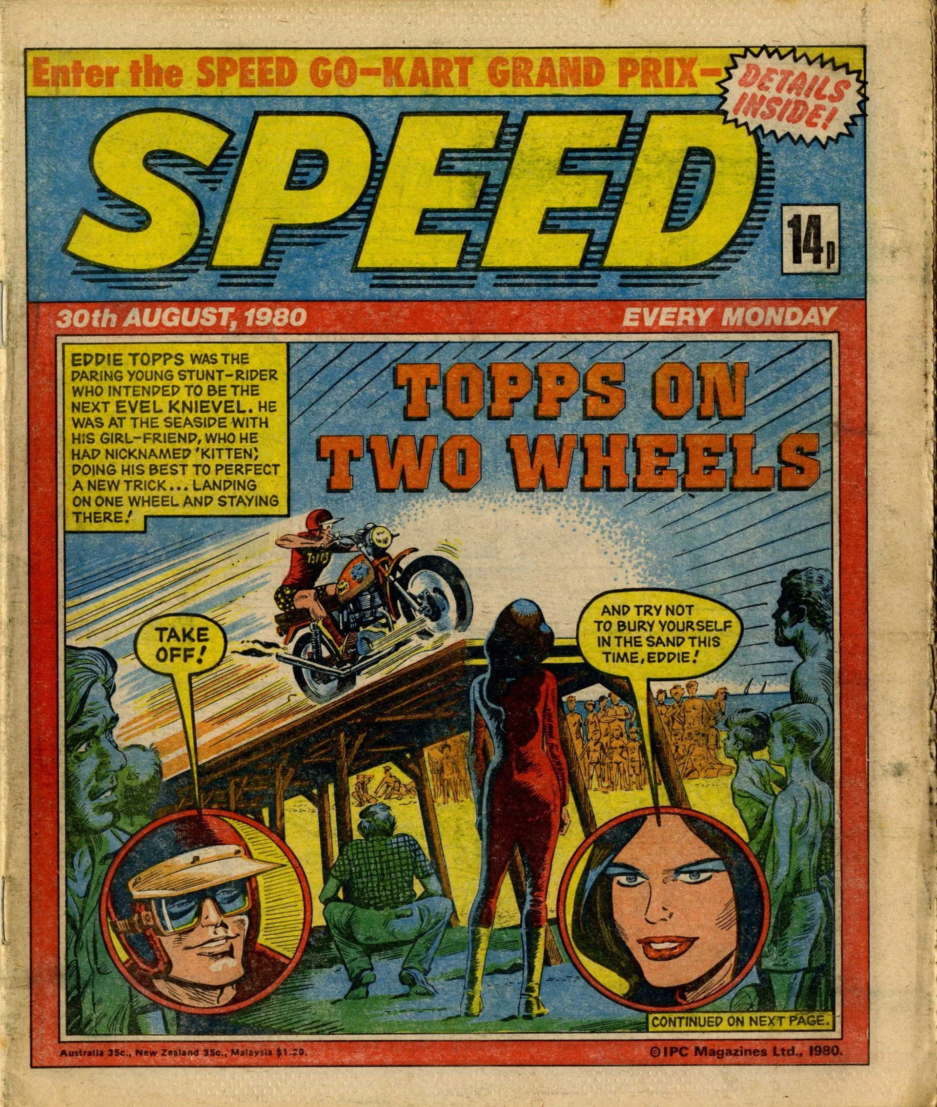 【貴重版】THE WILLARD/SPEED WAS BEST FRIEND Speed, cover date 30 August 1980 — GREAT NEWS FOR ALL READERS!
